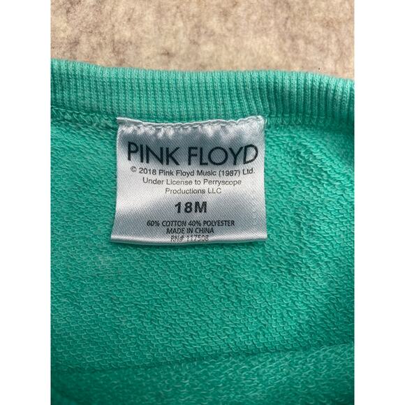 Pink Floyd Teal Green Graphic Short Sleeved Shirt Size 18 Months - Picture 3 of 3